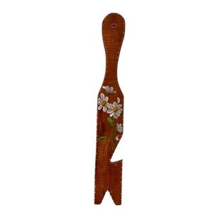 Hand Painted Mid-Century Modern Oven Rack Push/Pull Wooden Tool